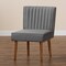 Baxton Studio Alvis MidCentury Modern Grey Velvet Upholstered and Walnut Brown Finished Wood Dining Chair 214-11959-ZORO - alternate 9